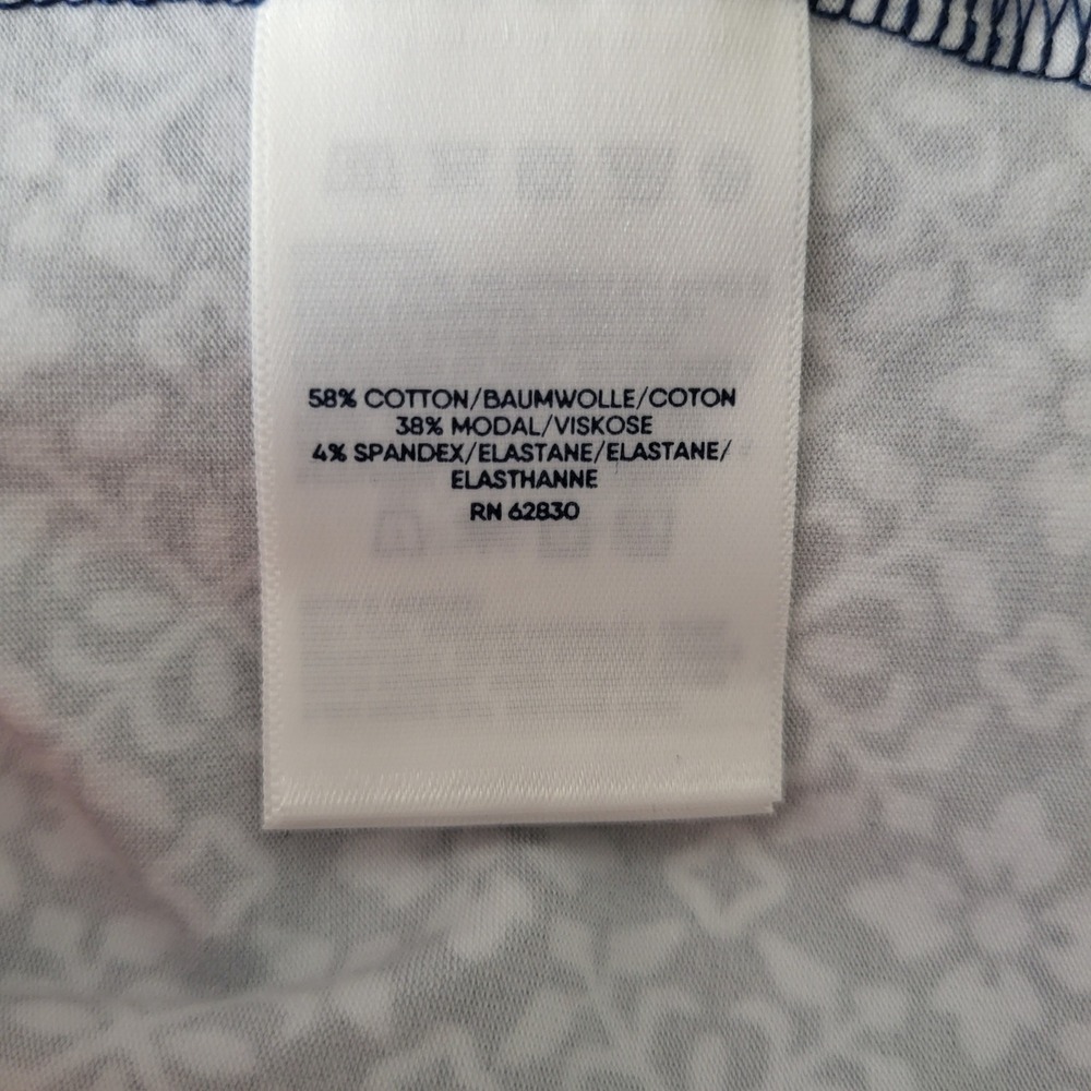 Lands' End Womens 2X Navy White Floral Faux Wrap Maxi Dress Tencel Modal NWT‎ - Picture 11 of 16